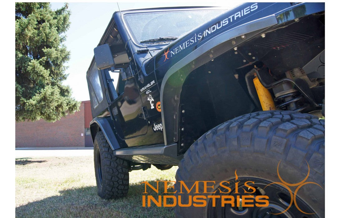 
                  
                    Jeep TJ/TJ Unlimited Fender Crawler Replacement And Overlay Flare Textured Black Powdercoat 4.5 Inch Nemesis Industries
                  
                