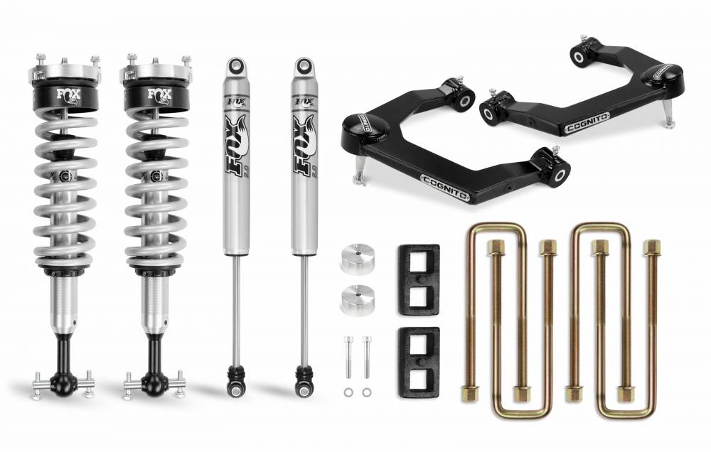 Cognito 3 Inch Performance Ball Joint Leveling Lift Kit With Fox Ps Coilover 2.0 IFP For 19-20 Silverado/Sierra 1500