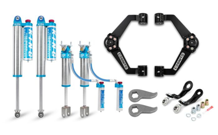 Cognito 3-Inch Elite Leveling Kit with King 2.5 Reservoir Shocks For 11-19 Silverado/Sierra 2500/3500 2WD/4WD