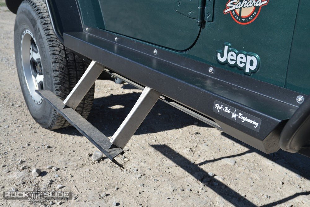 
                  
                    Step Slider Kit for 97-06 Jeep Wrangler TJ Rock Slide Engineering
                  
                