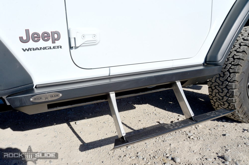 
                  
                    Jeep JL Side Step Sliders For 18-Pres Wrangler JL 2 Door Models Set Rock Slide Engineering
                  
                