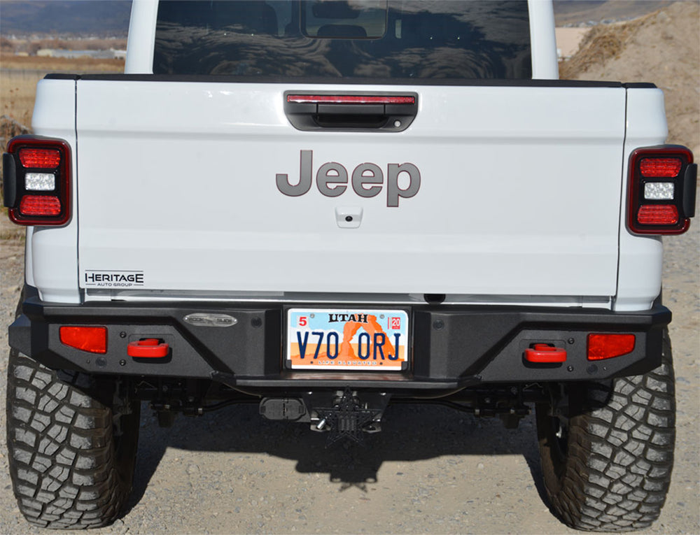 Gladiator Full Rear Bumper For 20-Pres Jeep Gladiator No Tire Carrier Rigid Series Rock Slide Engineering