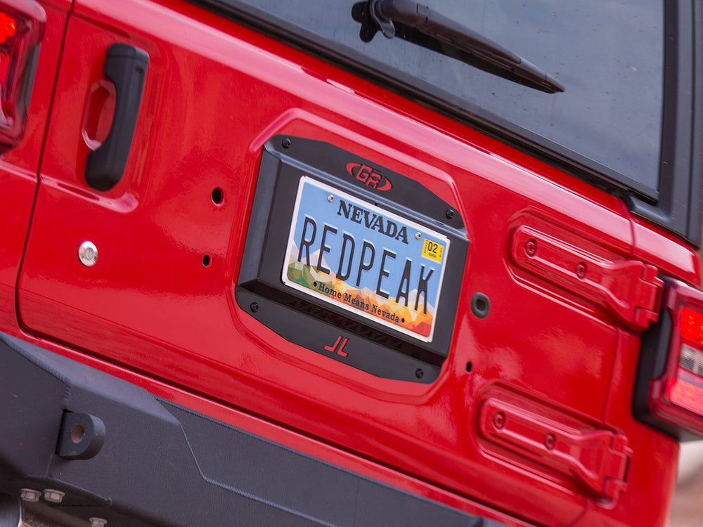 Jeep Wrangler JL Tailgate Plate and License Plate Mount 2019-2020 Jeep Wrangler JL GenRight