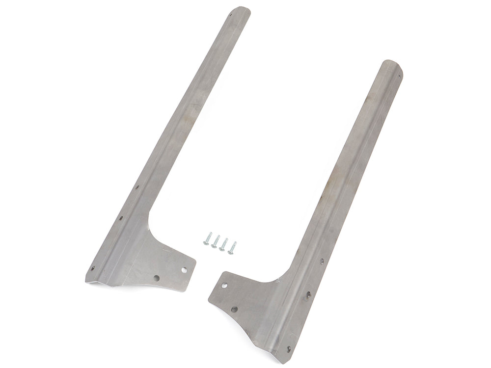 Jeep Windshield Frame Armor 07-Pres Wrangler JK, JKU Front Steel Bare Pair GenRight